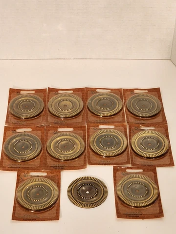 QTY 11 Vintage Amerock Cabinet Drawer Backplate NOS T-805-AE ANTIQUE ENGLISH S1 Cover