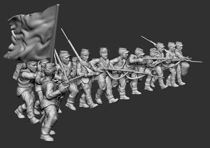 ACW 28mm Union Soldiers w Kepi 13pc Printed in Resin - Picture 1 of 2