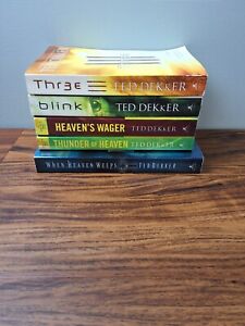 Ted Dekker Lot Of 5 Books Paperback Mixed Lot - Thr3e Blink THUNDER OF HEAVEN +