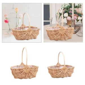 Storage basket, flower basket, decorative Easter egg basket, wicker basket with - Picture 1 of 13