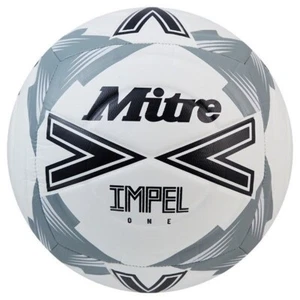 5 x MITRE IMPEL ONE SIZE 4 TRAINING FOOTBALLS - WHITE/BLACK/GREY - Picture 1 of 3