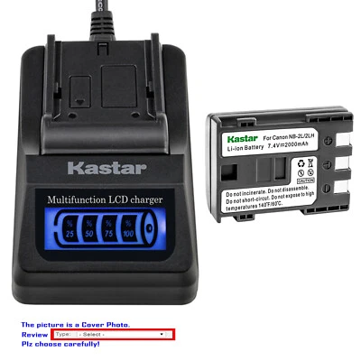 Cargador rápido LCD de batería Kastar para Canon genuino NB-2L NB2LH OEM CB-2LW CB2LWE Foto 1 de 4