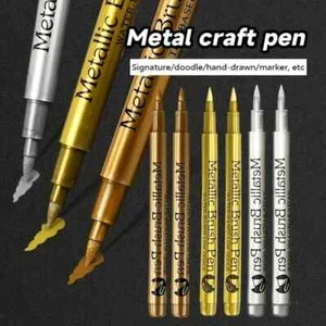 3-1 Stück Metallic Farbmarker Stifte Gold Silber Bronze Permanent Lackstifte - Bild 1 von 18