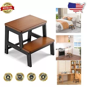 Portable Wooden Step Stool for Adults & Kids - 500 lb Capacity, Easy Assembly - Picture 1 of 9