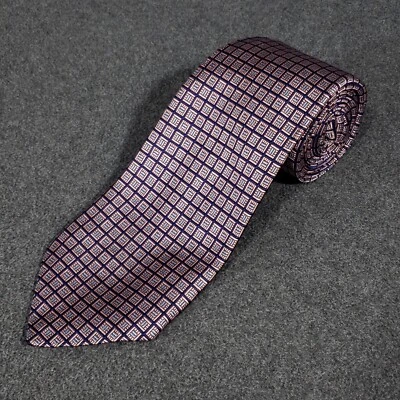 Corbata Robert Talbot Beecroft & Bull rosa seda 3 1/2" 60" de largo hecha en EE. UU. Foto 1 de 4