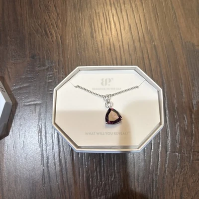 bomb Party 2025 Og Necklace Speaking Now In Peace Amethyst Stone Rhodium Plating - Image 1 of 4