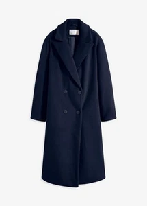 Neu Overzide Mantel l in Wolloptik Gr. 54 Dunkelblau Damenmantel Jacke Coat - Bild 1 von 1
