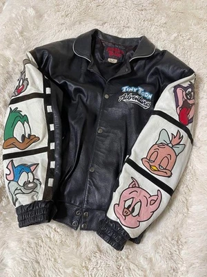 Chaqueta de cuero negra vintage Montana Toons para hombre talla XL usada Foto 1 de 4