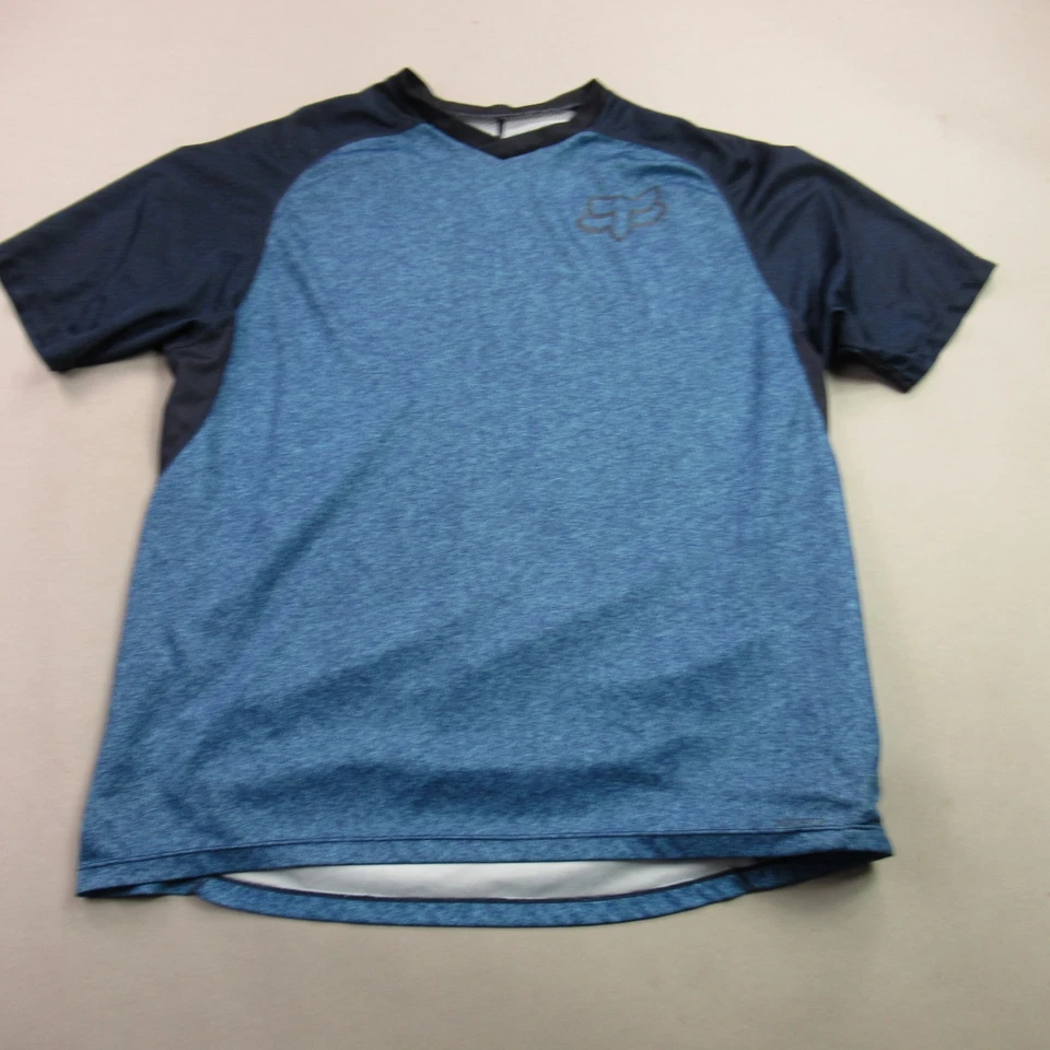 Camisa Fox Para Hombres XL Azul Manga Corta Cuello Redondo Exterior Ligera Informal Foto 1 de 4