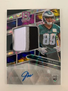 2024 Panini Spectra patch auto rc JOHNNY WILSON #ed 14/70! Philadelphia Eagles - Picture 1 of 2