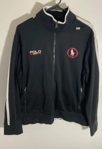 Polo Ralph Lauren Sport Performance Track Jacket XL Black & White - Picture 1 of 3
