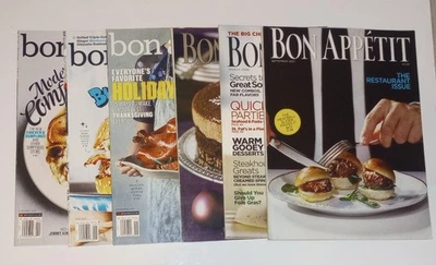 Bon Appetit Magazine Lot of 6 Mixed Month's and Year's - Image 1 of 4