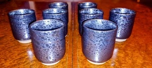 2"3/4x3"1/2 Handcrafted Japanese Pottery Set of 8 Cups. - Picture 1 of 9