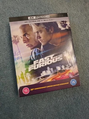 The Fast And The Furious 4k Blu Ray Zavvi Exclusive Steelbook 20th Anniversary - Image 1 of 4