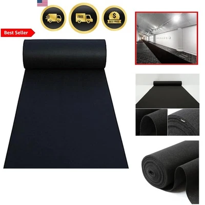 Alfombra alfombra corredor pasillo boda negra 24 pulgadas x 15 pies interior exterior Foto 1 de 4