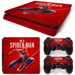 For PS4 Slim Thin Machine Stickers Skin Sticker Ps4 Slim Spider-Man Film Film - Picture 1 of 47