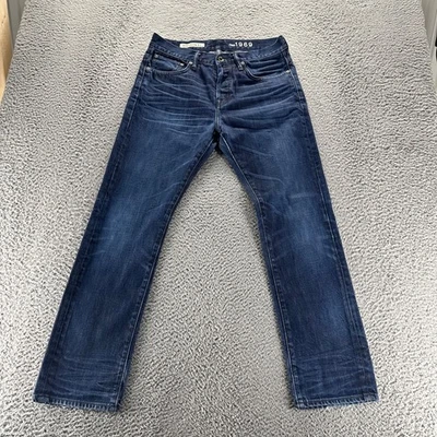 Gap 1969 Jeans Mens 31x30 Blue Dark Wash Cotton Original Fit Denim - Image 1 of 4