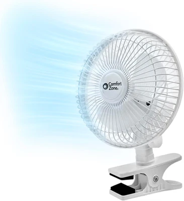 Portable Clip on Fan with Fully Adjustable Tilt, Electric, 6 Inch, Quiet, Indoor - Image 1 of 4