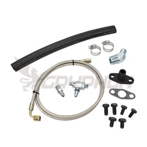 Universal Turbo Oil Feed Return Line Fitting Kit BorgWarner S200 S300 S400 SXE - Picture 1 of 4