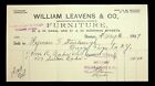 WILLIAM LEAVENS & Co. Meble BOSTON, MA 1900s Efemeryda Arkusz sprzedaży