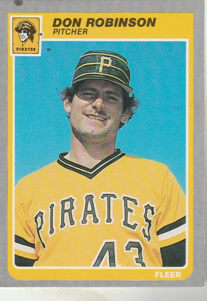 FREE SHIPPING-MINT-1985 Fleer #475 Don Robinson Pittsburgh Pirates +BONUS CARDS - Image 1 of 1