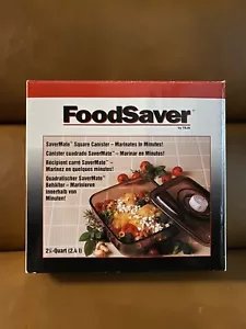 NEW FoodSaver SaverMate 2 1/4 Quart Marinating Canister Square - Picture 1 of 3
