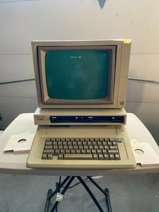 apple 2 computer with computer monitor