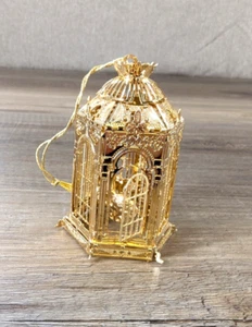 Danbury Mint 2006 Birds in a Birdcage gold ornament - Picture 1 of 8