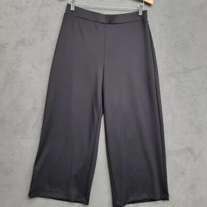 NWT Anne Klein Black Pull On Pants Size Small Wide Leg Stretchy - Picture 1 of 6