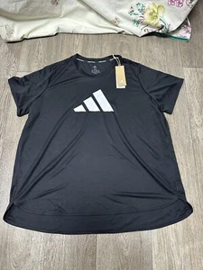 Adidas Training Black & White Logo Tee T-Shirt - UK Size 3X 28/30 New With Tags  - Picture 1 of 8