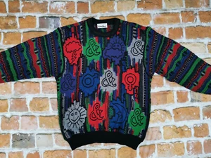 Carlo Colucci Suéter Vintage Wetter Bericht Muy Colorido Casual Talla: M Tip Top - Imagen 1 de 8