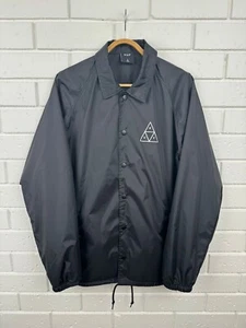 HUF essentials coach jacket in black - Bild 1 von 6