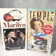Marilyn Monroe How To Marry A Millionaire and Shirley Temple Stowaway VHS SEALED