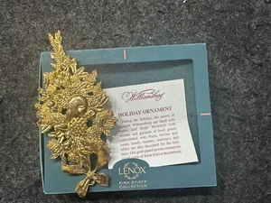 Lenox Kirk Stieff Williamsburg Gold Plated Pewter Pineapple Christmas Ornament - Picture 1 of 6