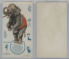 1939 F51-2 Ice Cream Card, Circus Cup Stand-Ups, Elephant, ZQL