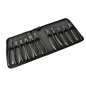 Dental Tooth Extraction Forceps Surgical Dentist Surgery instruments Kit Of 11 - Picture 1 of 12