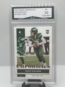 2021 Panini Chronicles Zach Wilson New York Jets  Rookie Card #86 Gem Mint 10!