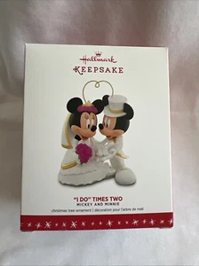 Hallmark Keepsake "I Do" Times Two Mickey and Minnie Christmas Ornament NEW - Picture 1 of 3