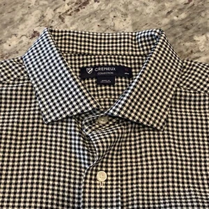 Daniel Cremieux Men’s Oxford Shirt Black White Check Long Sleeve Cotton XL - Picture 1 of 10