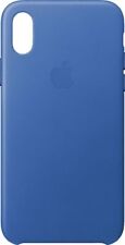 Apple Leder Schutzhülle - Electric Blue, für Apple iPhone X (MRGG2ZM/A)