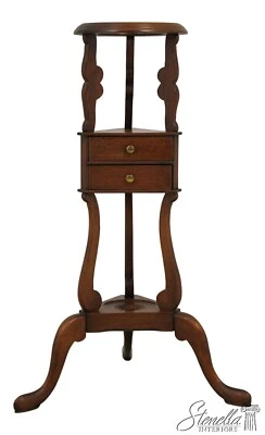 F55771EC: jardinera vintage de caoba con 2 cajones con soporte para peluca Foto 1 de 4