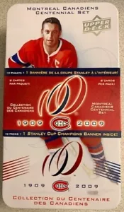 2008-09 Upper Deck Montreal Canadiens Centennial Empty Tin Box - 9" x 5" x 2" - Picture 1 of 11