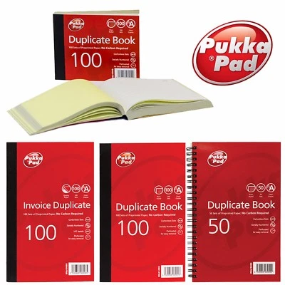 Pukka Pad Variety of Duplicate Ruled Books - Different sizes, No Carbon Required - Image 1 of 4