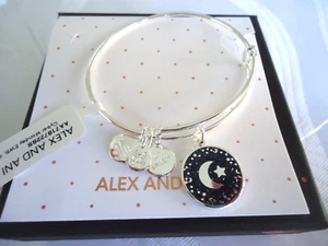 Alex and Ani Cyber Monday 2022 Shiny Silver Charm Bangle New W/Tag Card & Box - Picture 1 of 4