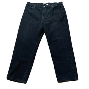 Levi 550 Mens Denim Jeans Relaxed Fit Straight Leg Zipper Fly Black 44 X 30 - Picture 1 of 10