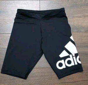 Adidas Girl's Bike Style Shorts Size M (10-12) Black - Picture 1 of 4