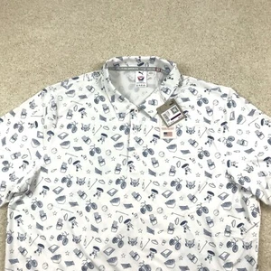 Puma Volition America Mens 2XL Polo Golf Shirt New Block Party White 533856 01 - Picture 1 of 8