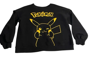 Maglione Teen Pokemon Felpa Nera Grafica Pikachu Taglia XL,14,16 o S - Foto 1 di 12