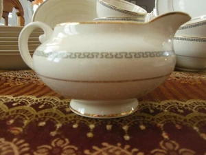 Pope Gosser China Creamer Pattern 1114 Deco Black Key Gold Ring Design - Picture 1 of 4