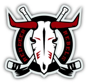 Red Deer Rebels Hockey Logo Car Bumper Sticker Decal - 3'' or 5'' - Picture 1 of 1